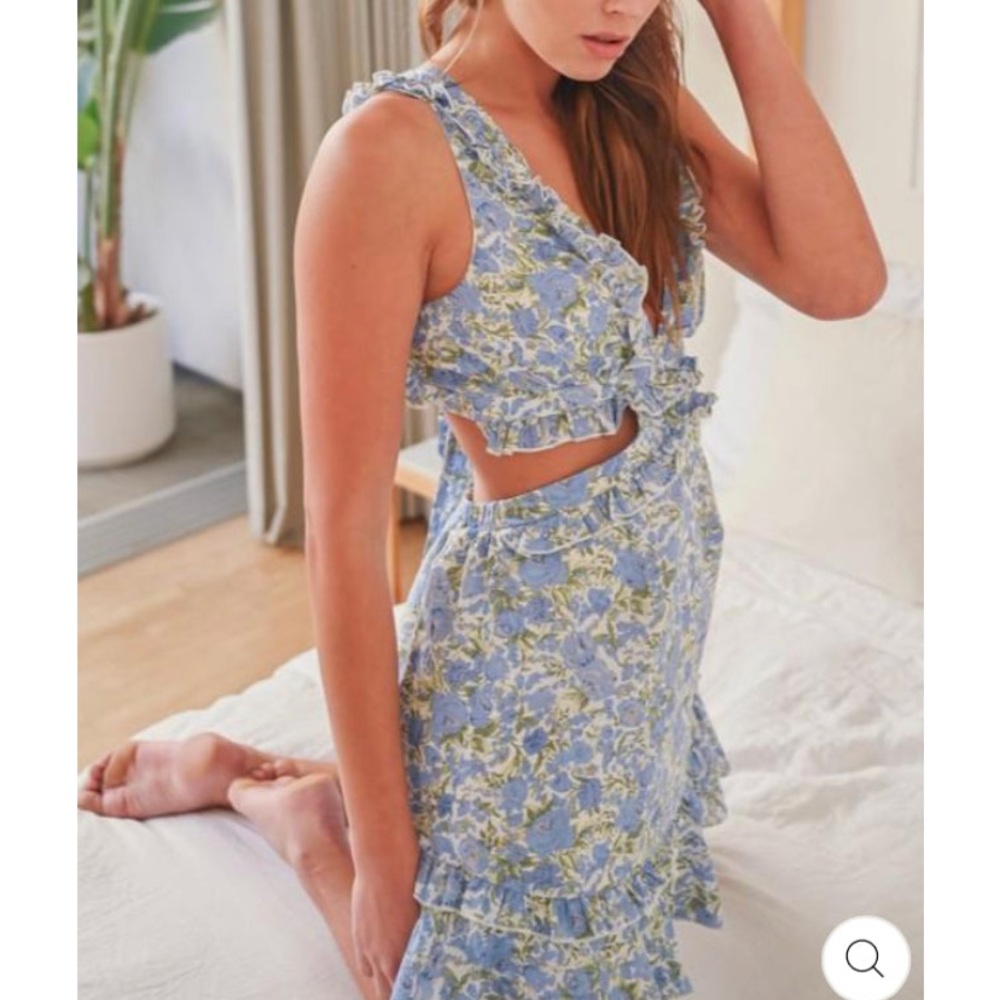 Blue floral dress